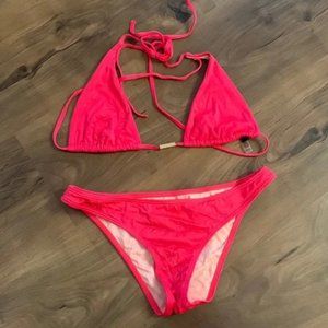 Victoria Secret coral red bikini